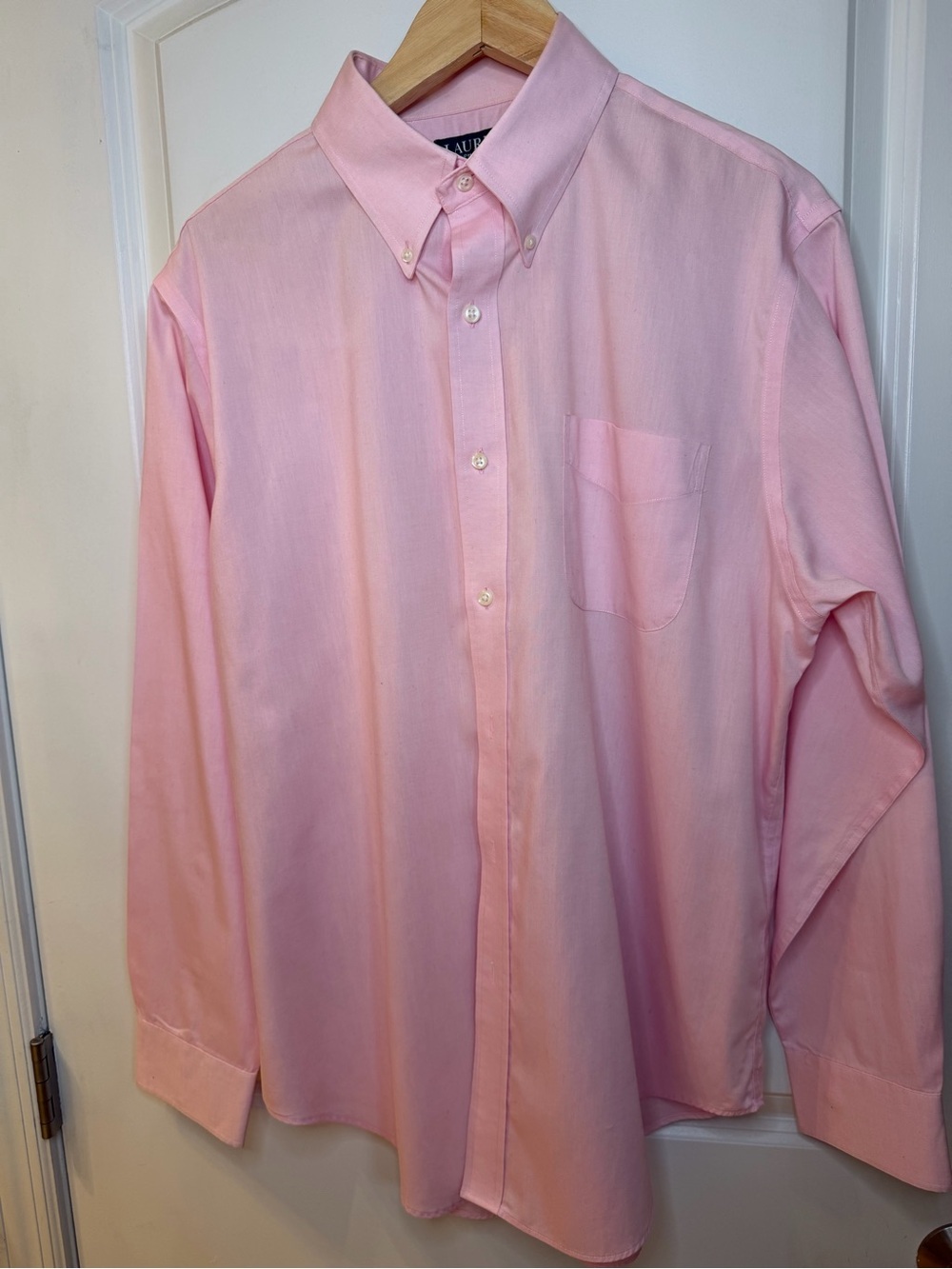 Ralph Lauren Pink Button-Down Dress Shirt size 16.5/ 34-35, good condition